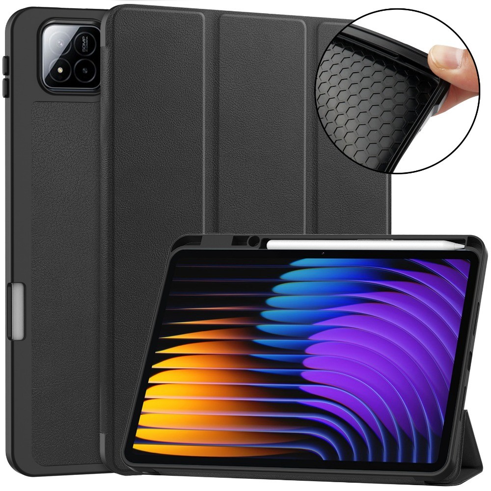 สําหรับ Xiaomi Pad 7 Pro 2024 แม่เหล็ก Tri-พับหนังสมาร์ทสําหรับ Xiaomi Mi Pad 7 Pro Pad 7 Pro ดินสอผ