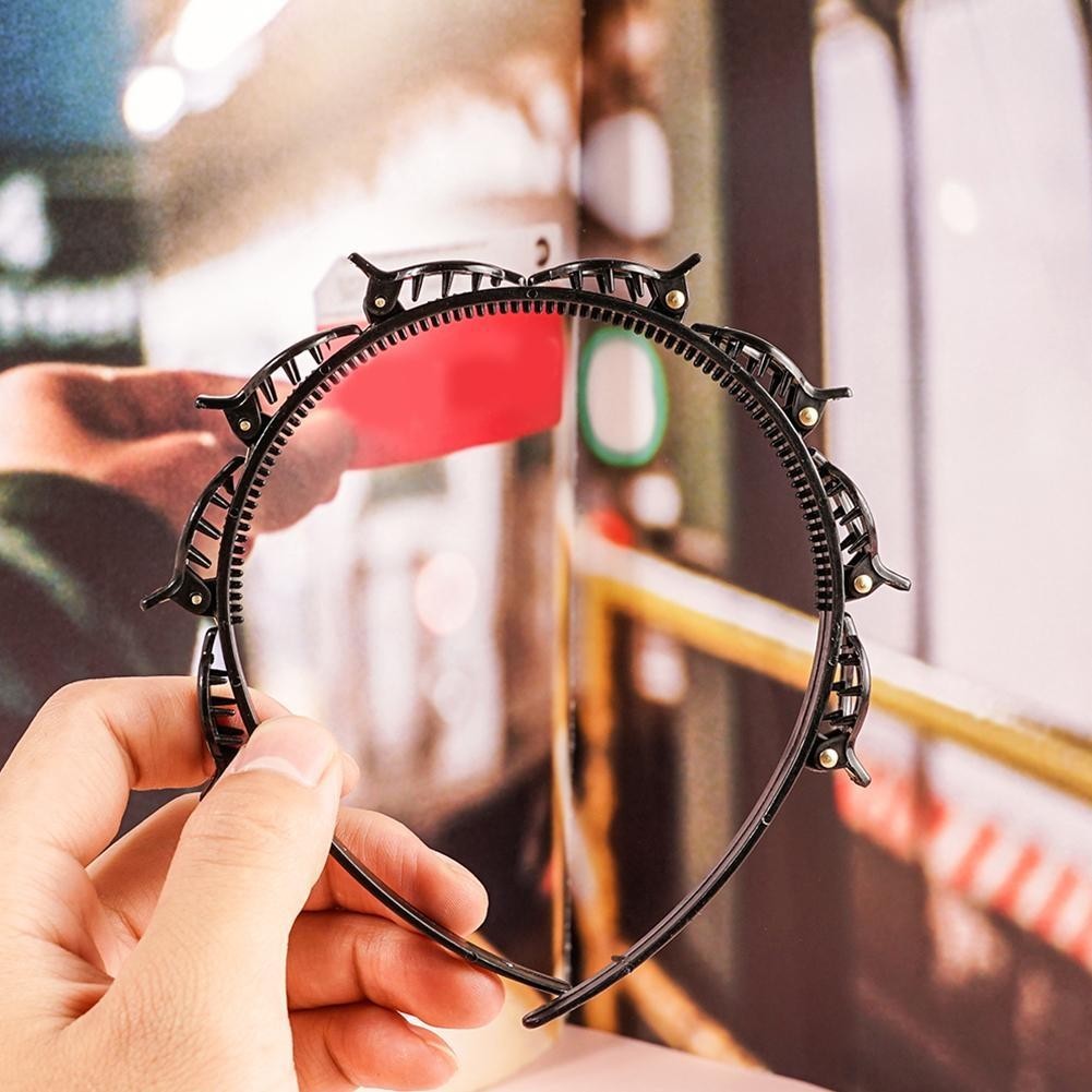Multi-layer Hollow Headbandsสําหรับผู้หญิงผู้หญิงBangs Braidedแถบคาดศีรษะ2025 ใหม่Bezel Hair Hoop Y4