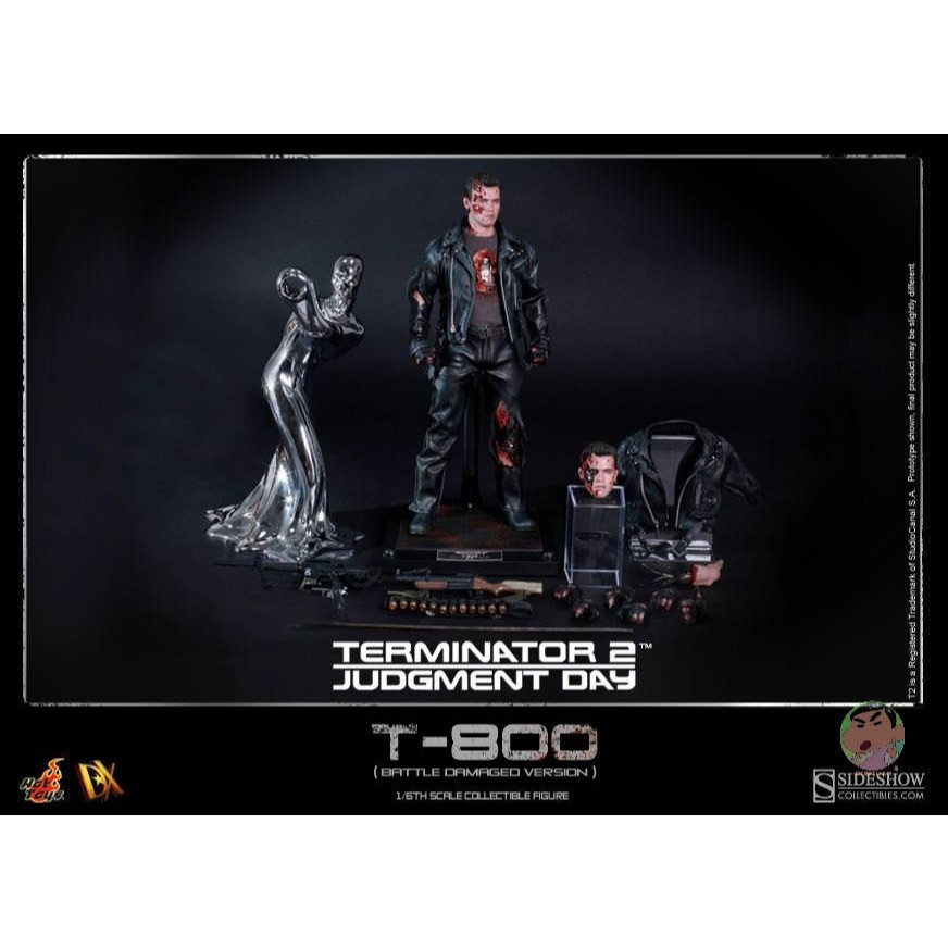 (🔵PRE-ORDER)Hot Toys DX13 Terminator 2 – T-800 Battle Damaged 1/6th Scale Collectible Figure