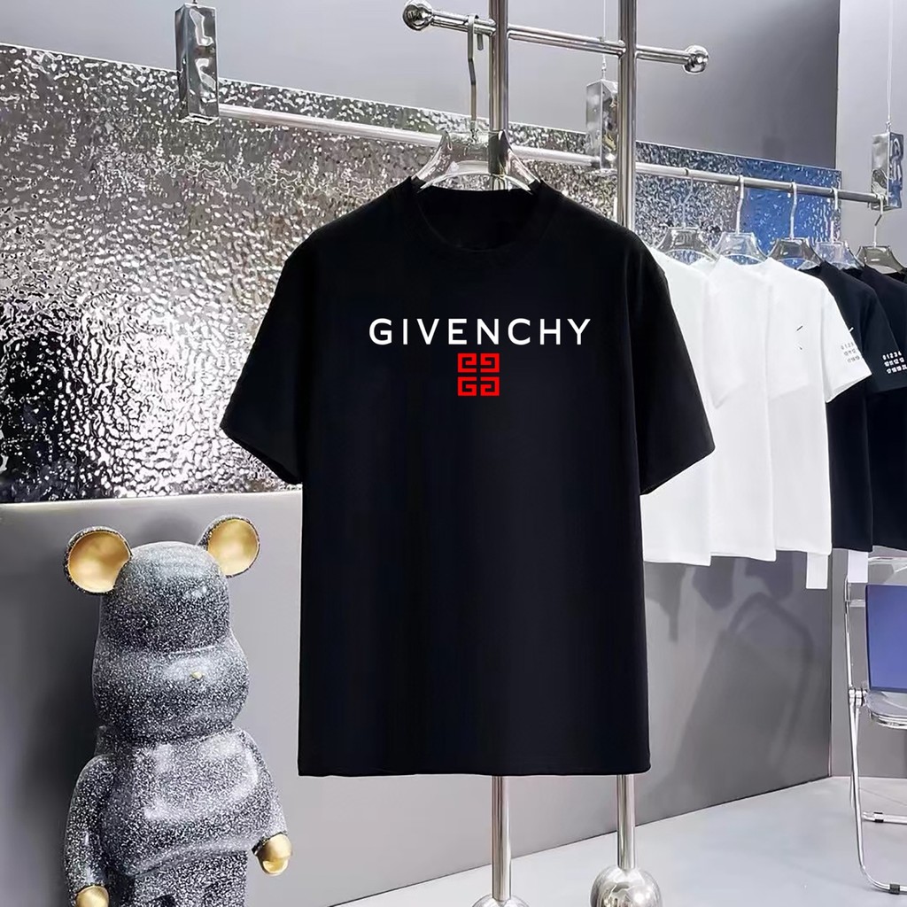 GIVENCHY/GIVENCHY 2026 ต้นฤดูใบไม้ผลิสไตล์ใหม่เสื้อยืดแขนสั้นผู้ชายผู้หญิงคู่สไตล์กีฬาแขนสั้นสไตล์ให