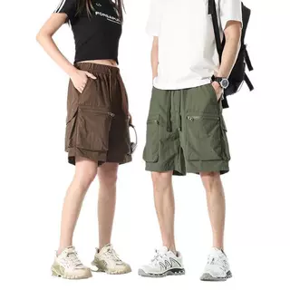 MNO.9 Cargo Short 9602 กางเกงขาสั้น เอวยืด ผ้าร่ม มีกระเป๋าหน้า-หลัง แฟชั่นชาย 2026 Men