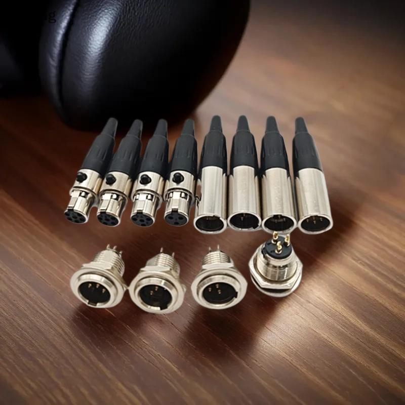 [Bogr] 1 ชิ้นขนาดเล็ก XLR เสียงขั้วต่อตรง Mini XLR 3/4/5/6 พินปลั๊กหญิง/ชาย Soet สําหรับสายไมโครโฟน COD
