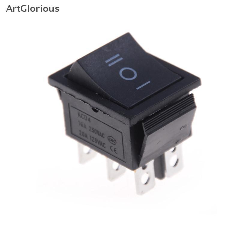 Art 1PCS KCD4 Roer สวิทช์ DPDT ON/OFF/ON 6 PIN 16A/250VAC 20A/125VAC N