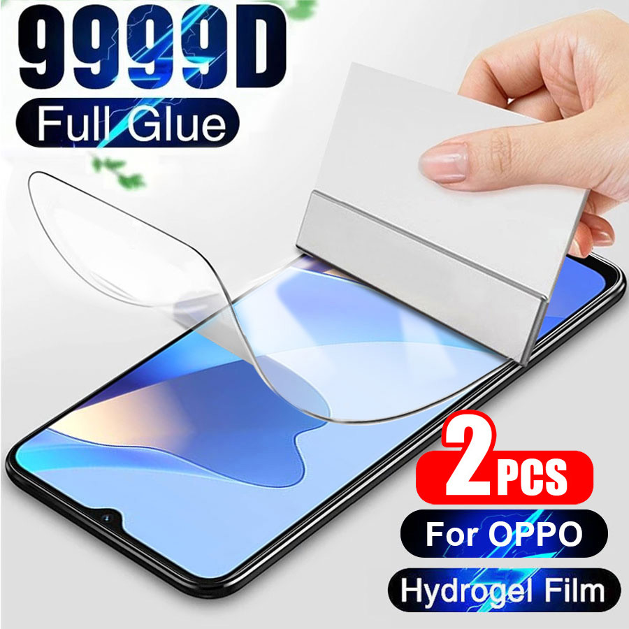 2Pcs ฟิล์มไฮโดรเจลนิ่ม กันรอยหน้าจอ สําหรับ OPPO F9 F11 A3 A3X A3S A5 AX5 A6 A6X A6t A7 A12 A15 A16 