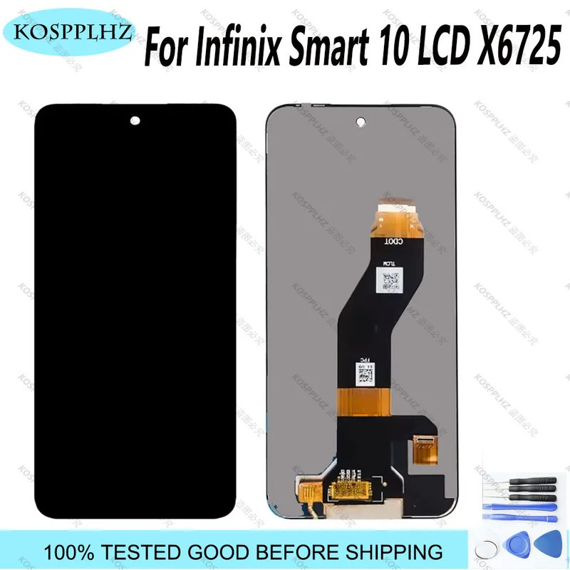 100% ทดสอบสําหรับ Infinix Smart10 X6725/Smart 10 Plus X6725B จอแสดงผล LCD 10Plus NFC X6725C Smart10 
