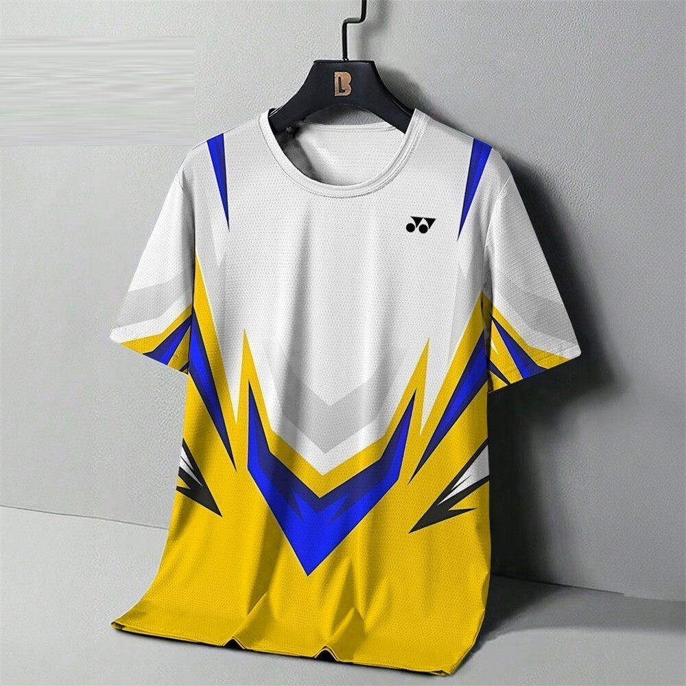 เสื้อกีฬาTONEXสำหรับผู้ชาย ซัมเมอร์ ระบายอากาศและแห้งไว เหมาะสำหรับแบดมินตันและการวิ่ง