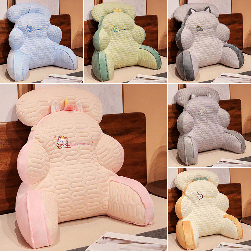 【Ready Stock】 Cartoon Latex Ice Silk Lumbar Support Pillow Bed Head Back Cushion Siesta Stomach Slee