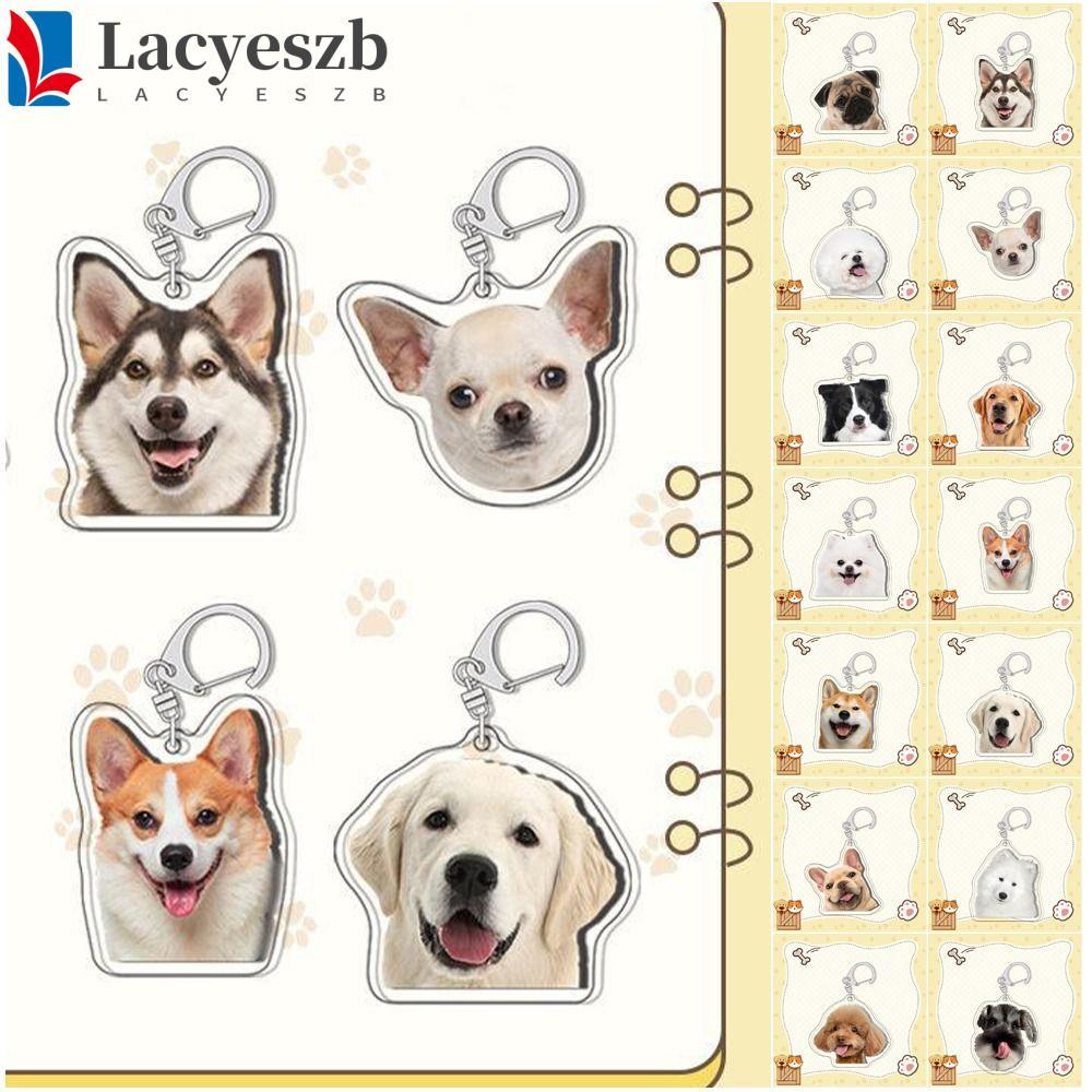 LACYESZB Border Collie Dog Keychain, Samoyed Poodle Labrador Puppy Pendant, Cute Husky Pug Schnauzer