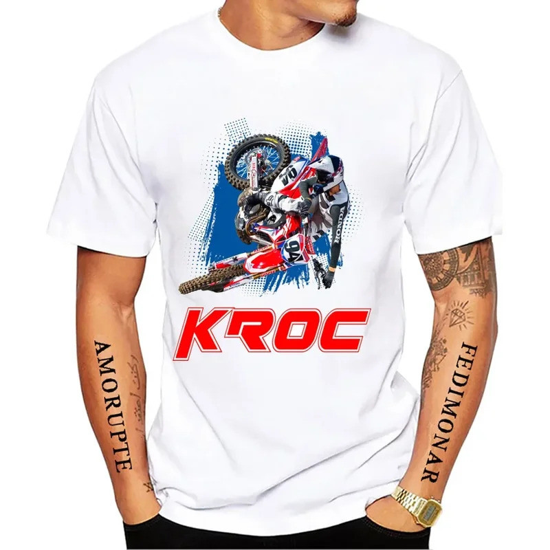 เสื้อยืด KR94 Ken Roczen Motocross Dirt bike Champion 94 ดีไซน์ของขวัญสำหรับผู้ชาย แขนสั้น สีขาว สไต