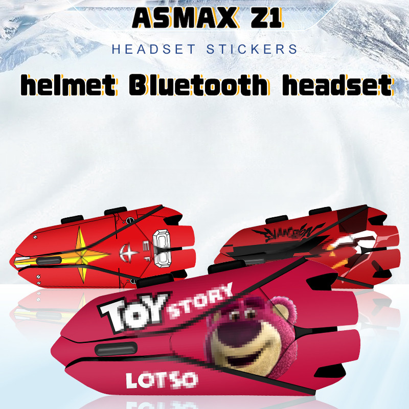 สําหรับหมวกกันน็อค ASMAX Z1 สติ๊กเกอร์หูฟังบลูทูธ เคสป้องกันตกแต่ง Decals กันรอยขีดข่วน