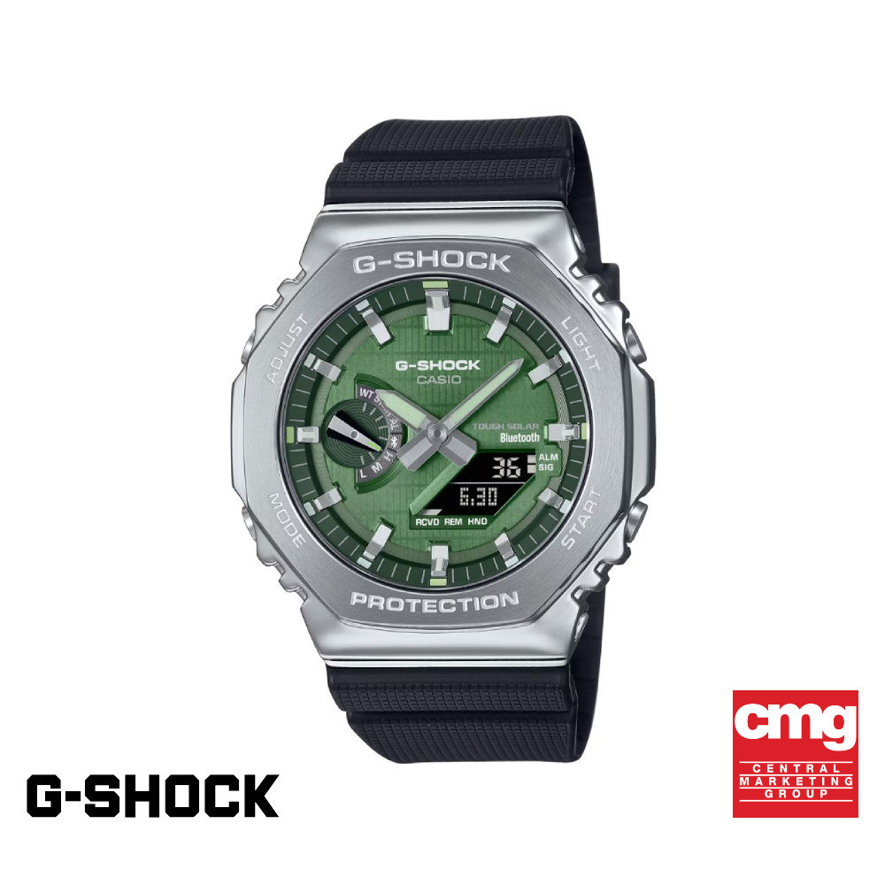 CASIO นาฬิกาข้อมือผู้ชาย รุ่น GBM-2100A-1A3DR สายเรซิน สีเขียว