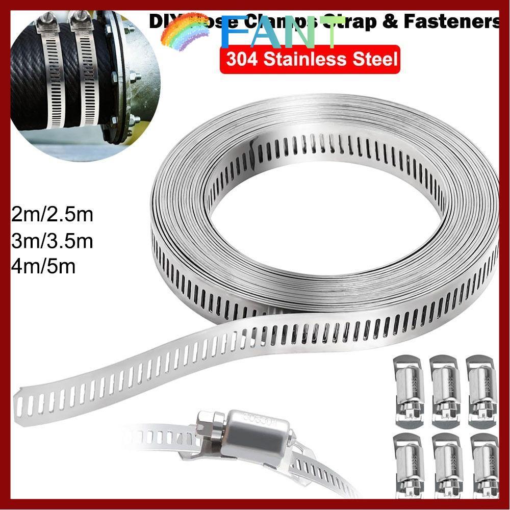 in stockFANT Hose Clamp Strap, Large 304 Stainless Steel Hose Clamps, Adjustable Clamp Fasteners Tub