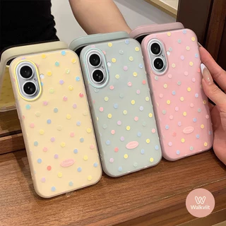 สำหรับ OPPO A58 A60 A3X A3 A38 A5i A57 A16 A54 A76 A52 A18 A3s A31 A15 A35 A17 จุดสีสันสดใส ปกนุ่ม 2 in1 ใหม่