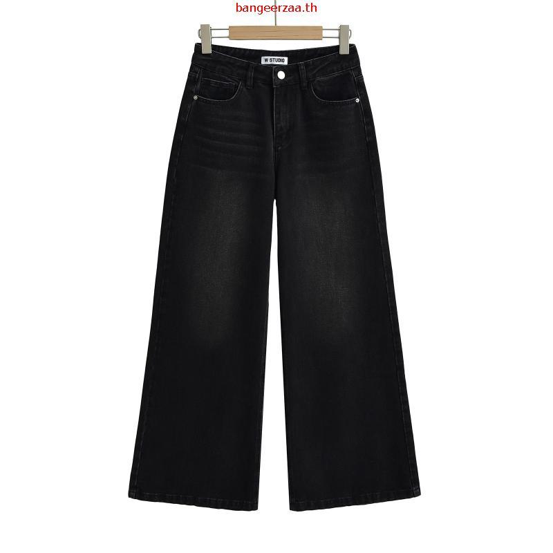 Jsara กางเกงยีนส์ Flare jeans รุ่น #21758 เนื้อผ้าไม่ยืด เอวสูง ปลายขาบาน ดีไซน์เรียบง่ายแต่โดดเด่น 