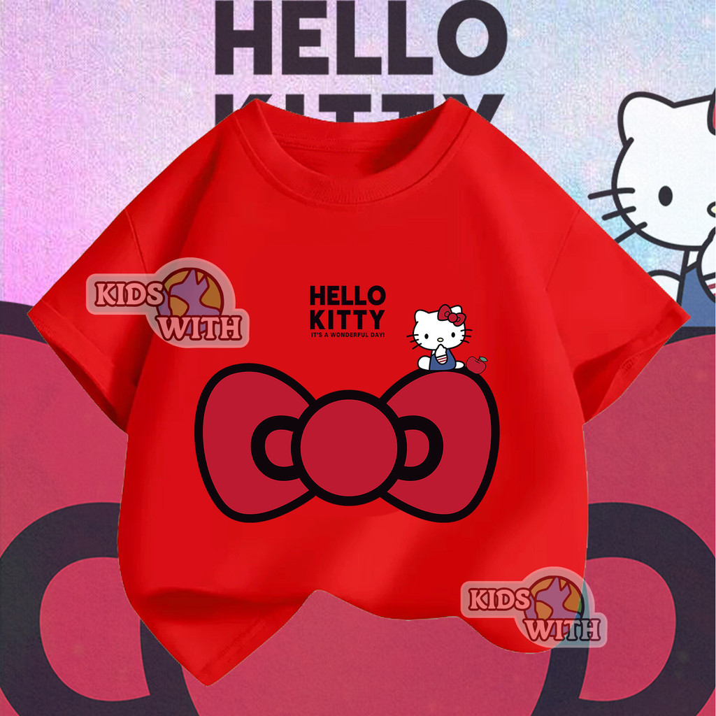 เสื้อยืดแขนสั้นสำหรับเด็กดีไซน์ผสมสีสไตล์เกาหลี ลาย  เนื้อ จากร้าน Kids WITH  เหมาะสำหรับเด็กชายหญิง#S226 ราคา ถูกที่สุด ดีลบีเคเค แกลเลอรีภาพที่ 2