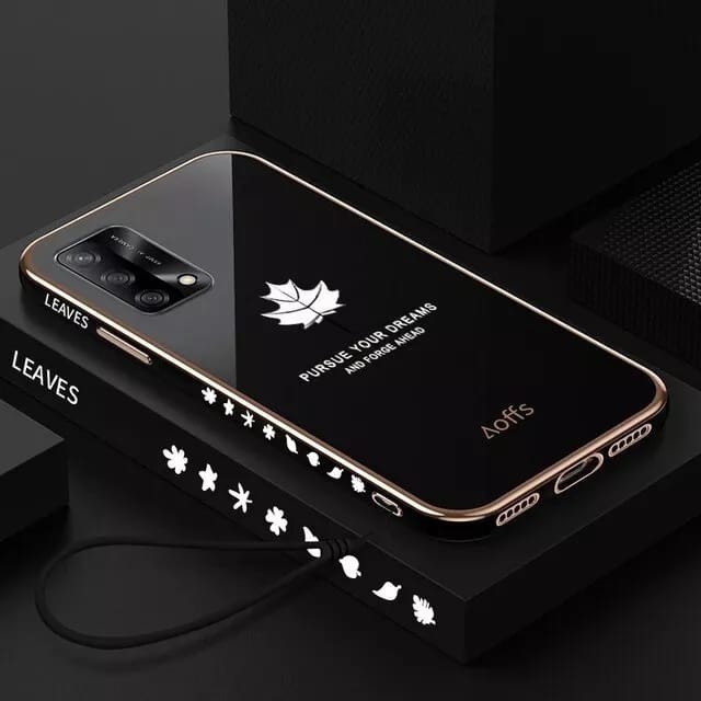 Maple Case Oppo A74 4G/A95 4G/F19/F19S/ Softcase ชุบไฟฟ้า Slim Armor Protec กล้องฟรีสายคล้อง