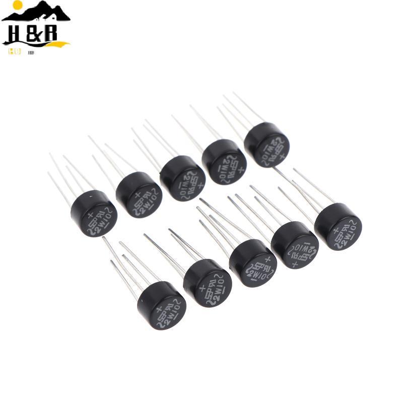 H & B 10/20/30 ชิ้นใหม่ 2W10 2A/1000V Diode Bridge Rectifier รอบ Vridge Rectifier Bridge Sta {th}