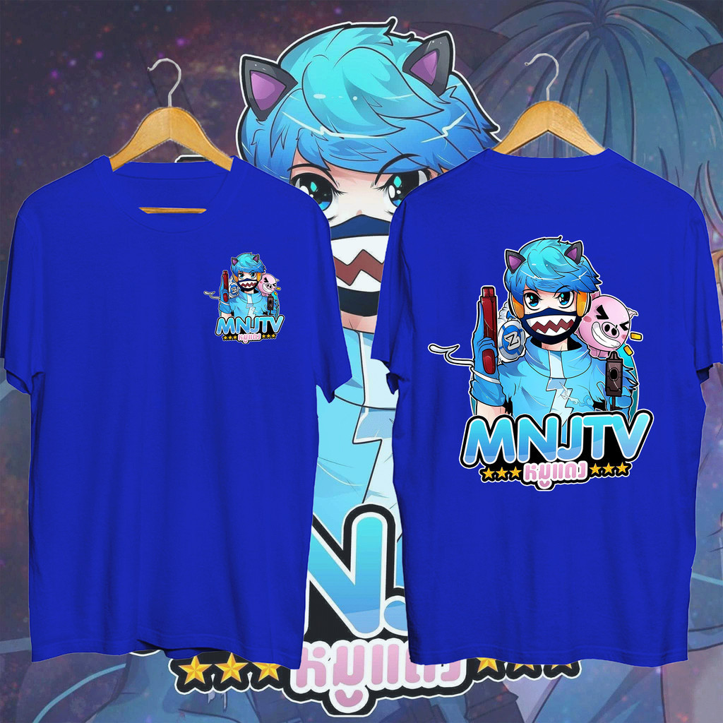 🍝 HOT MNJ TV เสื้อยืด Songkran Festival Thai T-shirt พิมพ์ฮิปโป ผ้าฝ้ายแขนสั้น  เสื้อยืดผู้ชาย Unise