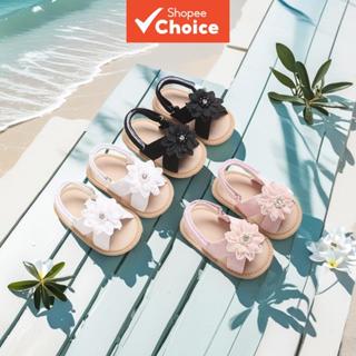 รองเท้าแตะเด็ก สาวรองเท้าแตะฤดูร้อนน้ําหนักเบาระบายอากาศไม่ล…