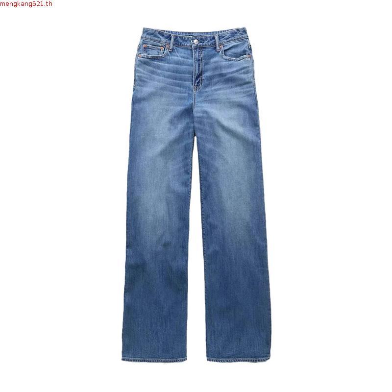 ยีนส์ Nammon Jeans NM39-NM391 กางเกงยีนส์ทรงกระบอกเอวกลาง รุ่น maya Blue baby jeans - ผ้าไม่ยืด