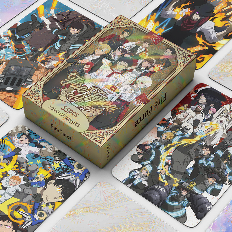 55 ชิ้นมังงะอะนิเมะ Fire Force Dragon Ball Lomo การ์ด ONE PIECE Mission: Yozakura Family Photocards 