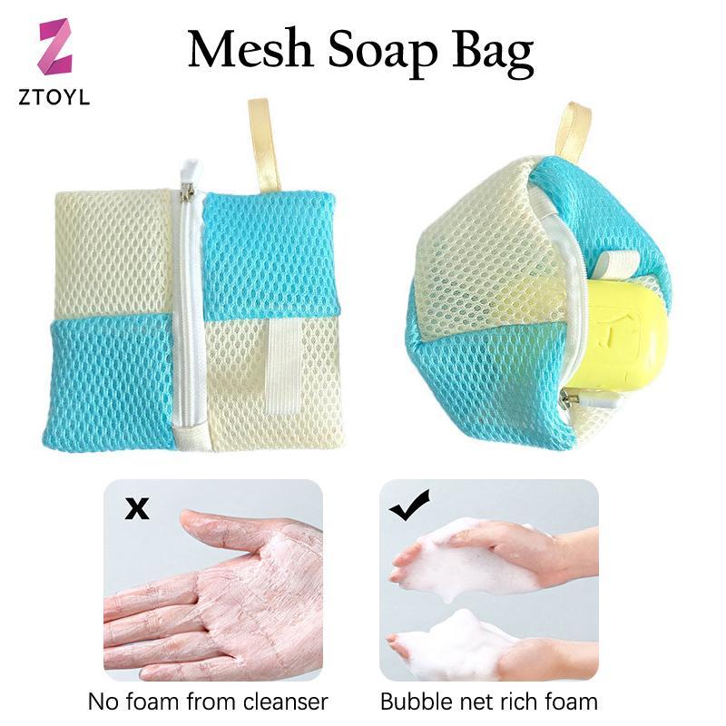 Null 2IN1 สบู่ฟองสุทธิถุงตาข่ายนุ่ม Lanyard Bath Balls ทําความสะอาด Bubble Helper Body Wash ห้องน้ําสบู่เครื่องมือ null