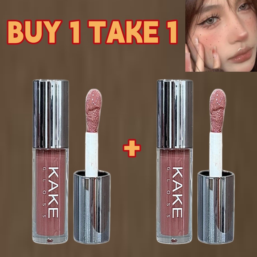 (ซื้อ 1 แถม 1)ลิควิดลิปกลอส KAKE ลิปกลอส บับเบิลแบร์ นุ่มละมุน สีชัด ติดทน กันน้ำ สีติดทนนาน 24 ชั่ว