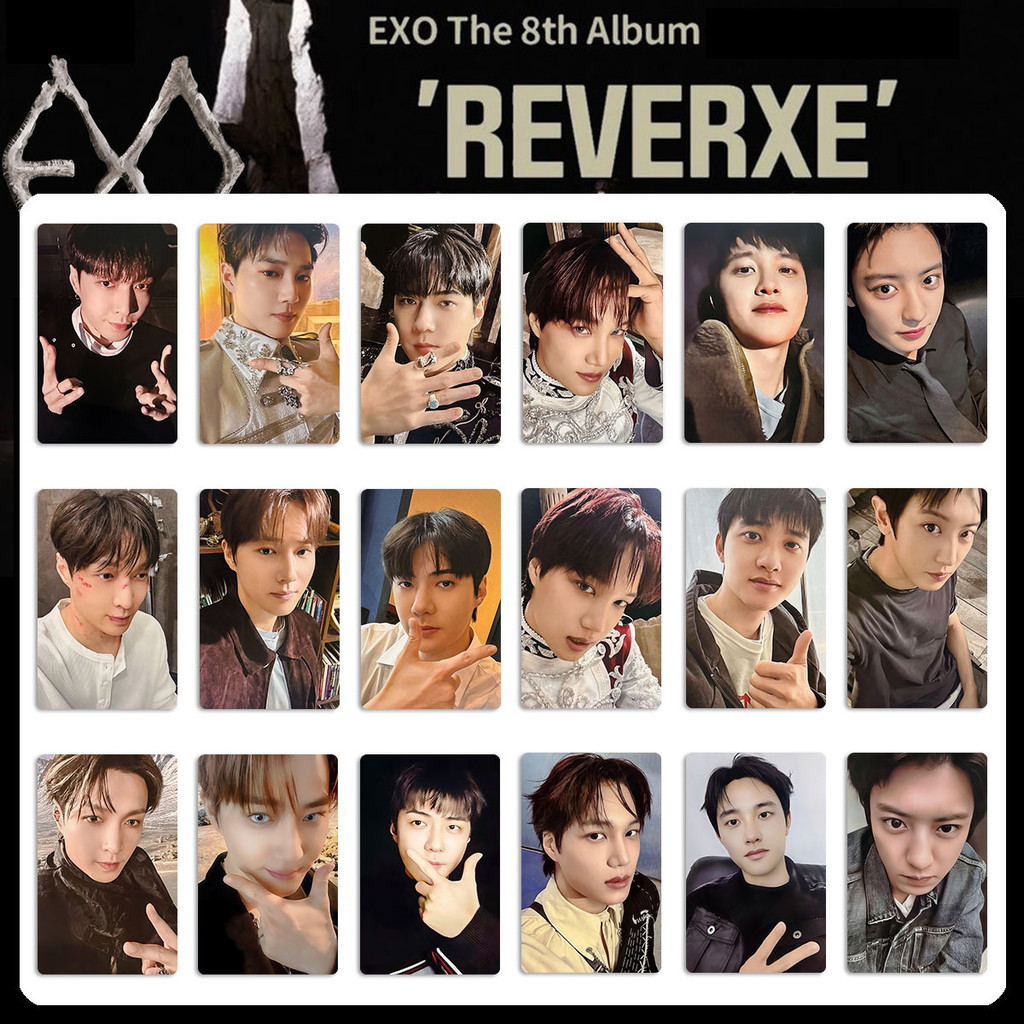 4-9 ชิ้น EXO REVERXE Photocards Oh Se Hun Chanyeol LAY UPSIDE DOWN KAI Wait On Me Solo อัลบั้มการ์ด 