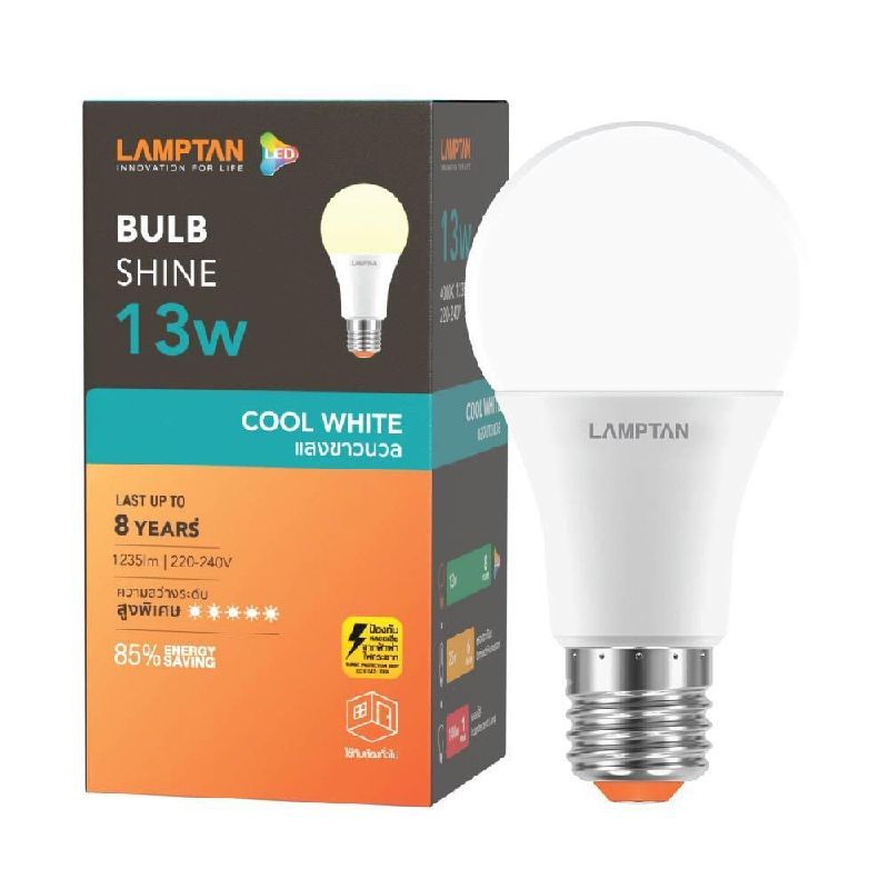 LAMPTAN LED BULB SHINE 13W CW สีขาว