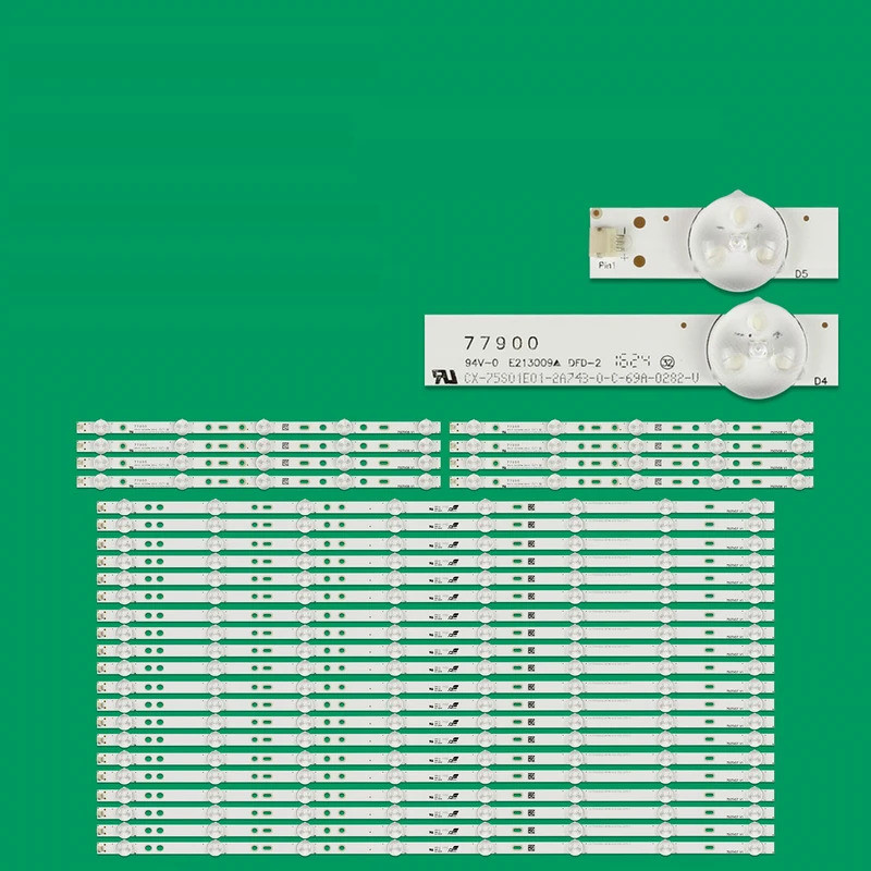 LED Backlight Strip สําหรับ SONY KDL-75W850C KDL-75W855C S750HF59 750TV07 V1 750TV08 V1 CX-75S01E02-