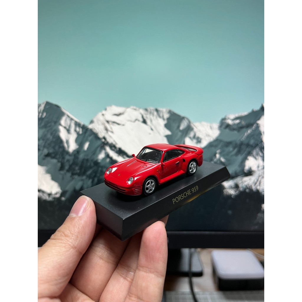 1/64 Jingshang kyosho Porsche 959 Red Porsche 959 ไม่มีการ์ดไม่มีกล่องลักษณะ Self-View ขายไม่คืนเงิน