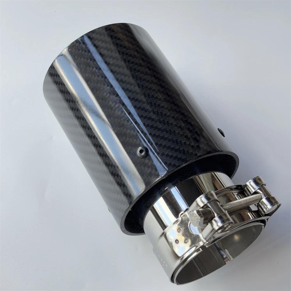 เคล็ดลับท่อไอเสียคาร์บอน 1 ชิ้นสำหรับ BMW F20 F21 F30 F32 F6 M2 M3 M4 M ประสิทธิภาพสีเงินด้านหลังหัว