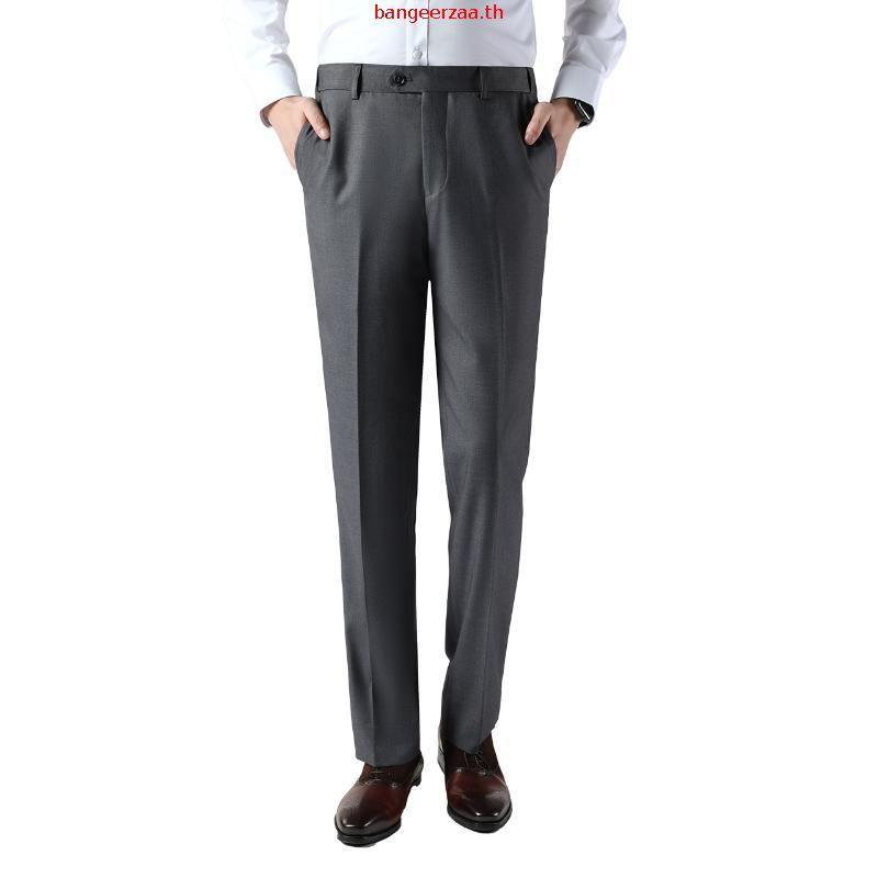 GQ Perfect Pants™ กางเกงขายาวผ้าสะท้อนน้ำ สีเทาอ่อน