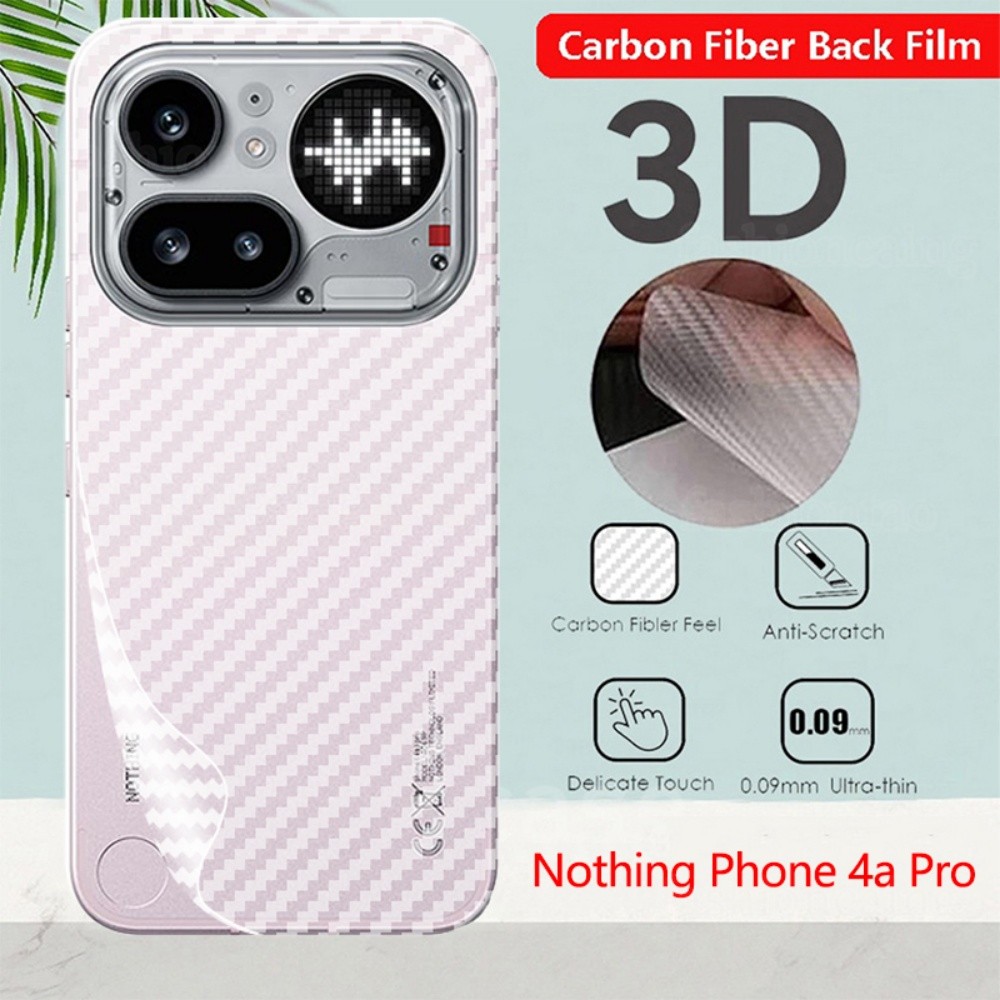 Anti Slip คาร์บอนไฟเบอร์ป้องกันหน้าจอด้านหลังฟิล์มด้านหลังสําหรับ Nothing โทรศัพท์ 4A 4 A Pro 4APro 