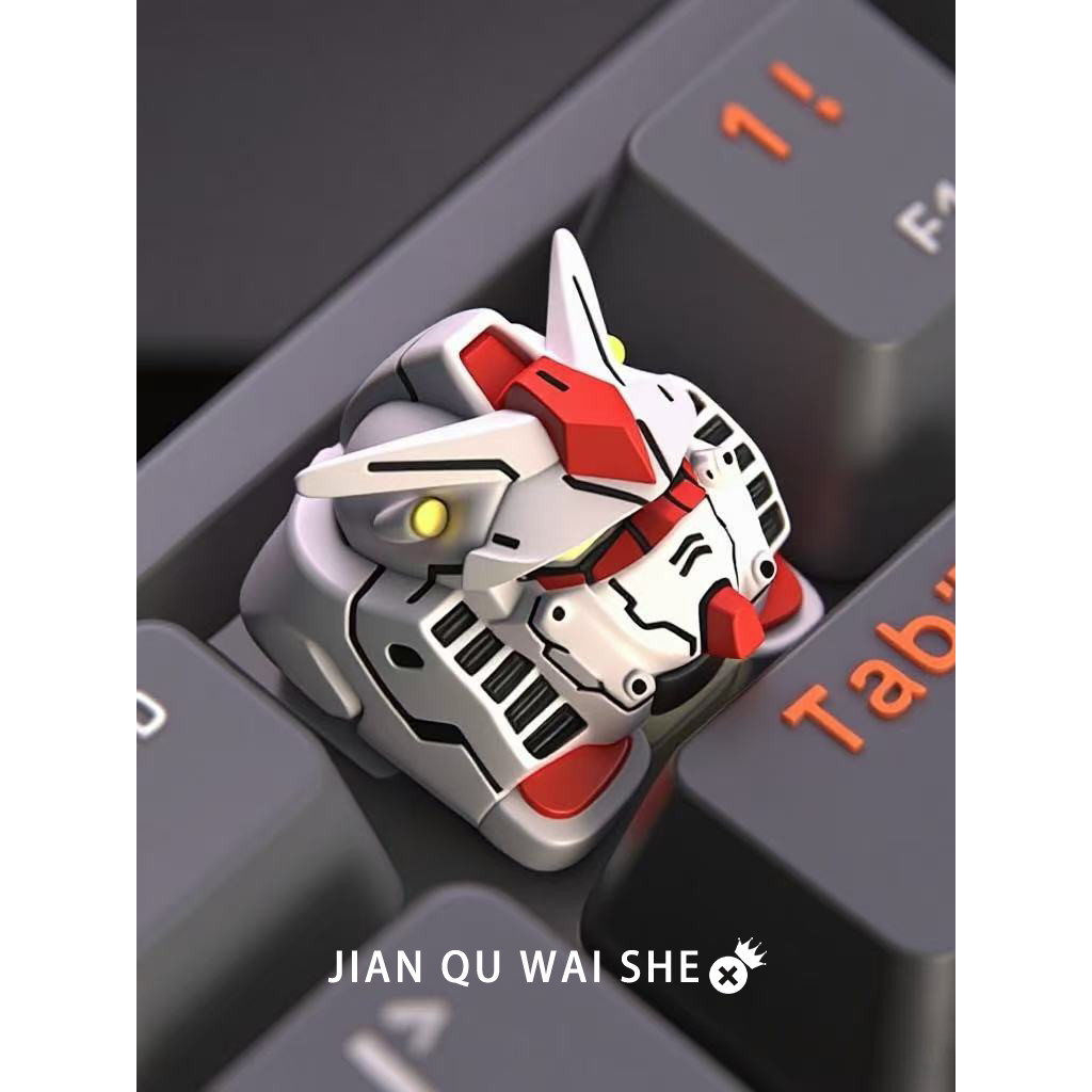 keycap ไทย keycap Mobile Suit Gundam Unique Keycap Yuanzu Art Keycap เรซิ่นที่กําหนดเอง Keycap Esc 3