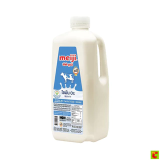 ซีพี-เมจิ นมพาสเจอร์ไรส์ น้ำนมโคแท้ 100% สูตรไขมัน 0% 2,000 มล.