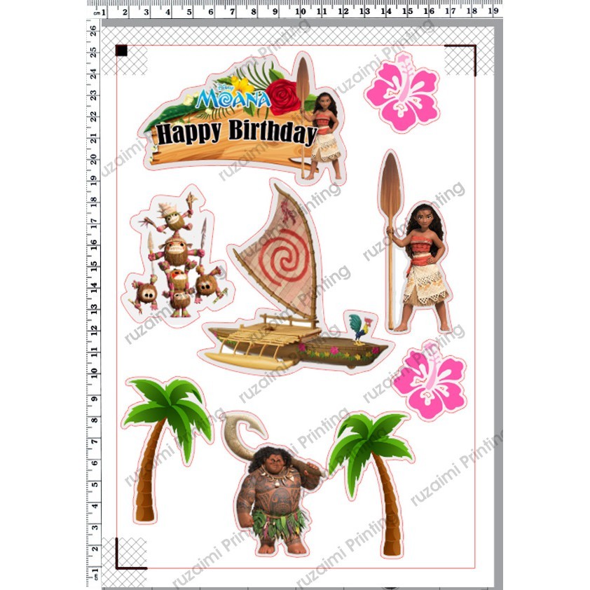 (Muchknow) Moana Disney Cake Topper