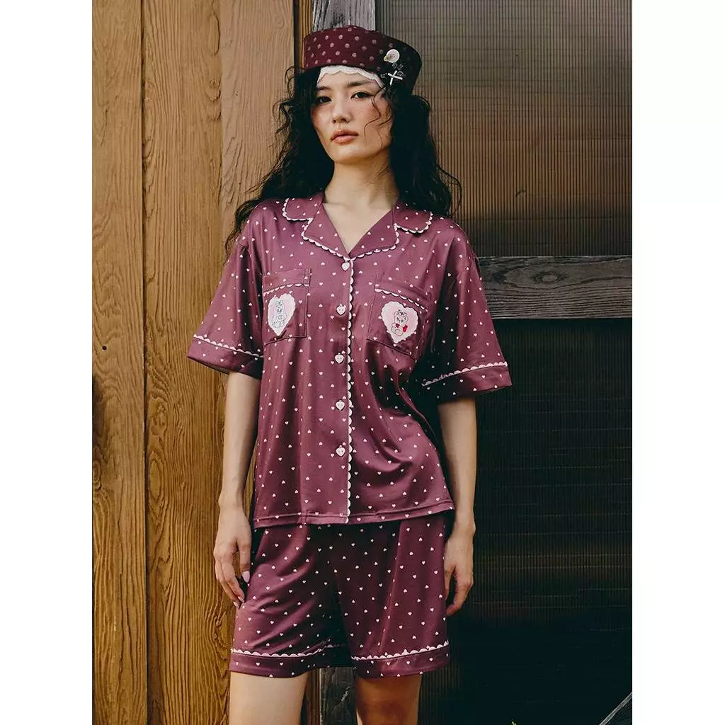 Sabina x Momorei เซ็ตชุดนอนเสื้อแขนสั้น กางเกงขาสั้น รหัส SVL25030