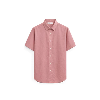 AIIZ (เอ ทู แซด) - AIIZ เสื้อเชิ้ตผู้ชายแขนสั้นผ้าฟิลอะฟิลสีพื้น AIIZ Men's Fil a Fil Short Sleeve Shirt