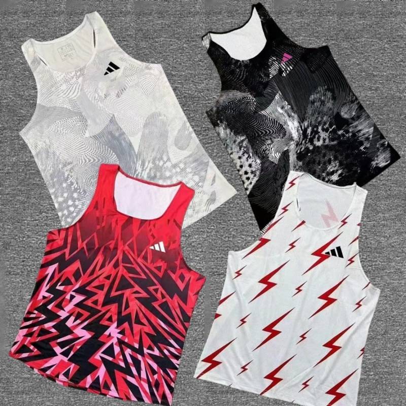 [New] Three Bars Sports Student Track and Field Racing Suit Training Marathon Running Quick-Dry Vest Popular Sportswear Suit vW5E