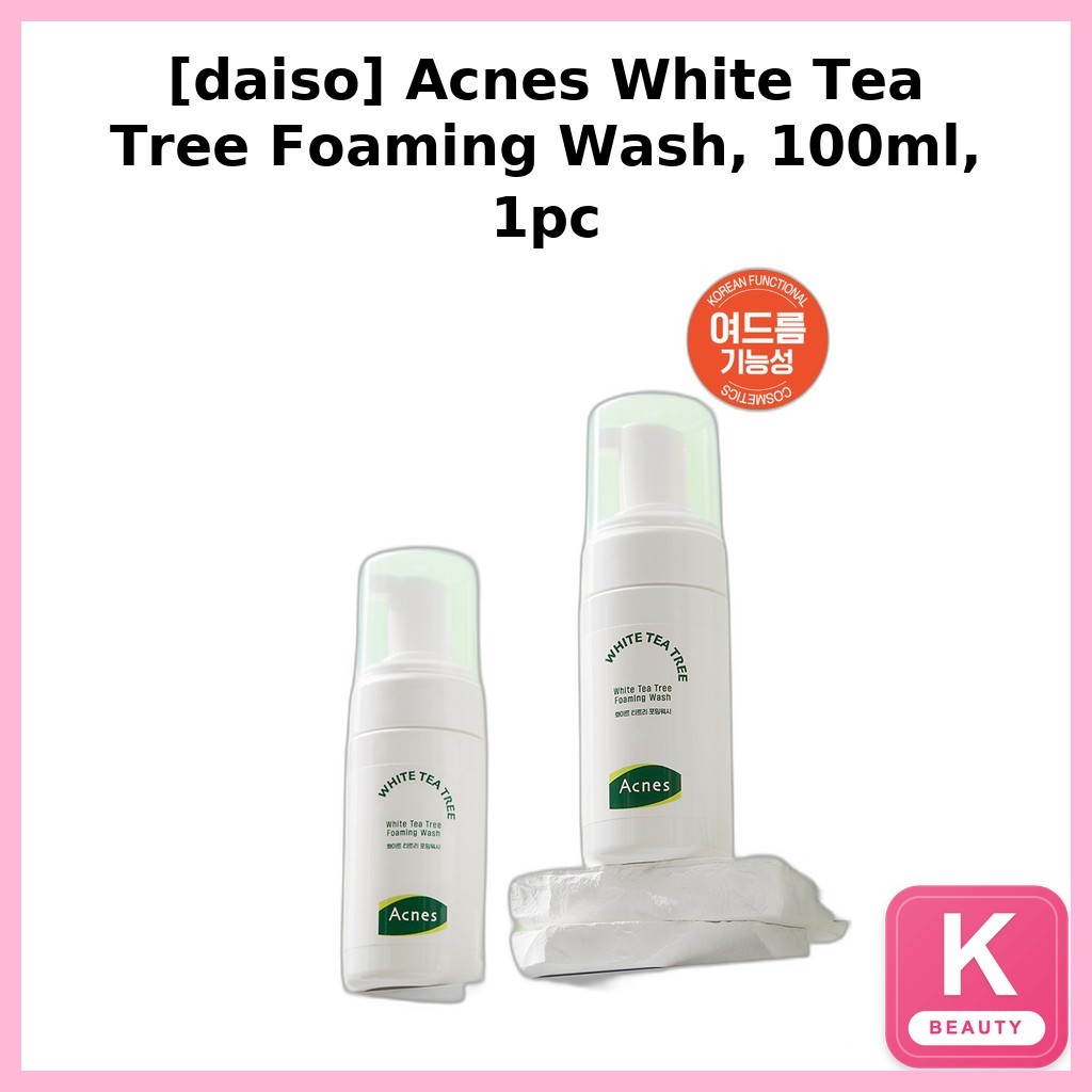 [daiso] Acnes White Tea Tree Foaming Wash, 100ml, 1 ชิ้น / Korean Foaming Wash / ควบคุมความมัน / ของ