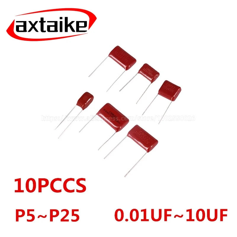 10PCS 250V 0.1UF 0.22UF 0.47UF 1UF 2.2UF 4.7UF 10UF 103J 104J 224J 447J 684J 105J 225J 475J CBB ตัวเ