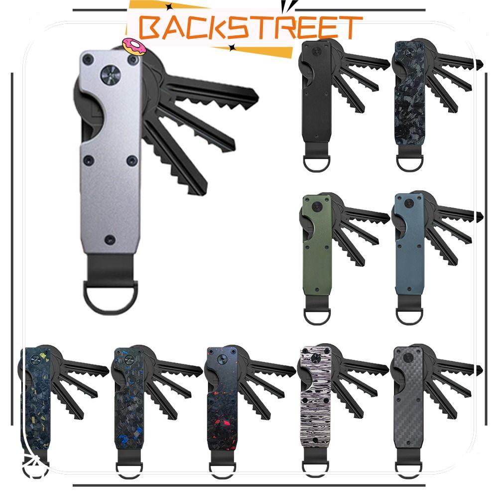 BACKSTAGEREAT Key Holder, Holds 2-6 Keys Metal Key Organizer,นวัตกรรมพร้อมไขควง Minimalist Keys Bag 