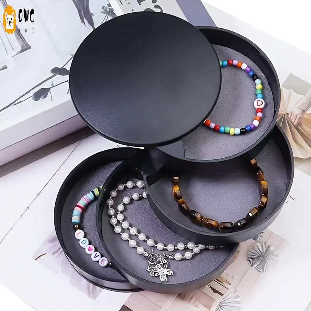หมุน Jewlery กล่องเก็บ Classified Storage Desktop Jewlery Organizer เหมาะสําหรับแหวนสร้อยข้อมือ