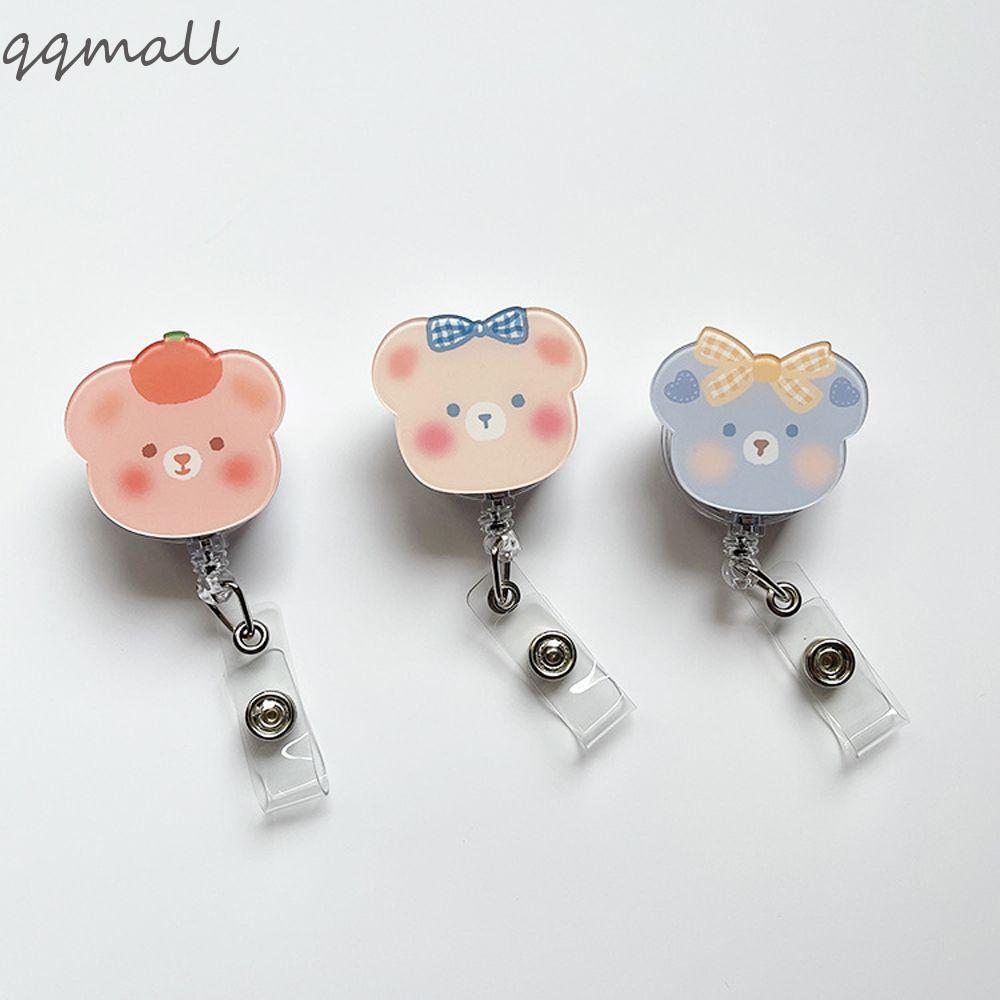 Qqmall คลิปหนีบป้ายชื่อ ลายการ์ตูน หมุนได้ 360 องศา สีแคนดี้ คุณภาพสูง สําหรับสํานักงาน โรงเรียน