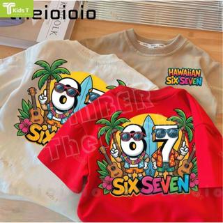 เสื้อยืดพิมพ์ลายสไตล์ฮาวายจาก robol SIX SEVEN ผลิตจากผ้าฝ้าย…