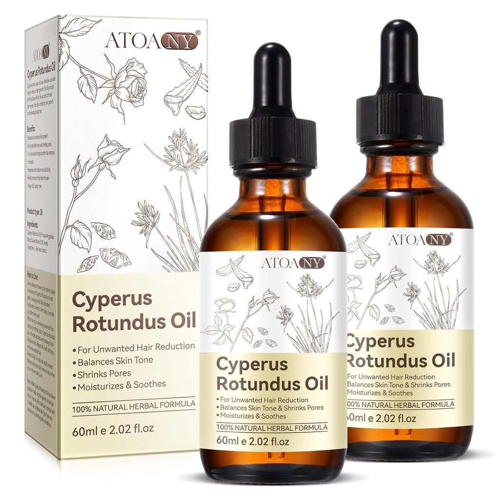 Cyperus Rotundus Oil for Hair Removal, Cyprus Rotundus Nut Grass Oil for Reduction Body Hair Growth,
