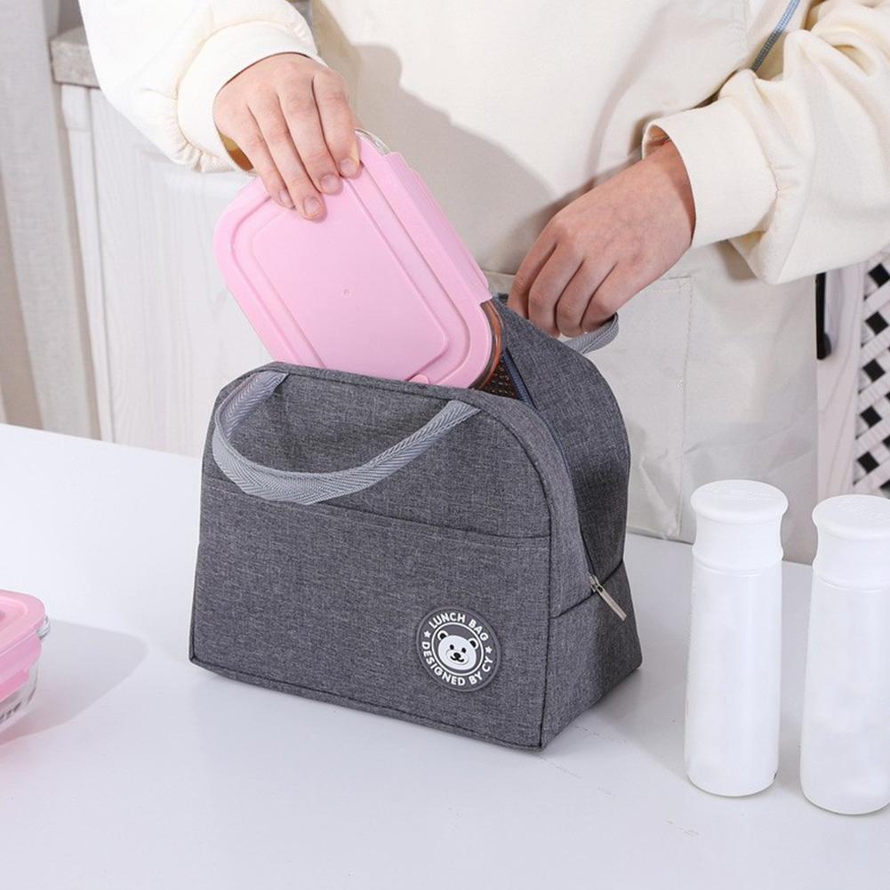Camping Insulated Lunch Bag Cooler Leakproof Thermal Tote การออกแบบน้ําหนักเบาแบบพับได้พร้อมฉนวนกันความร้อนสําหรับการเดินทางในสํานักงานและของใช้ประจําวัน
