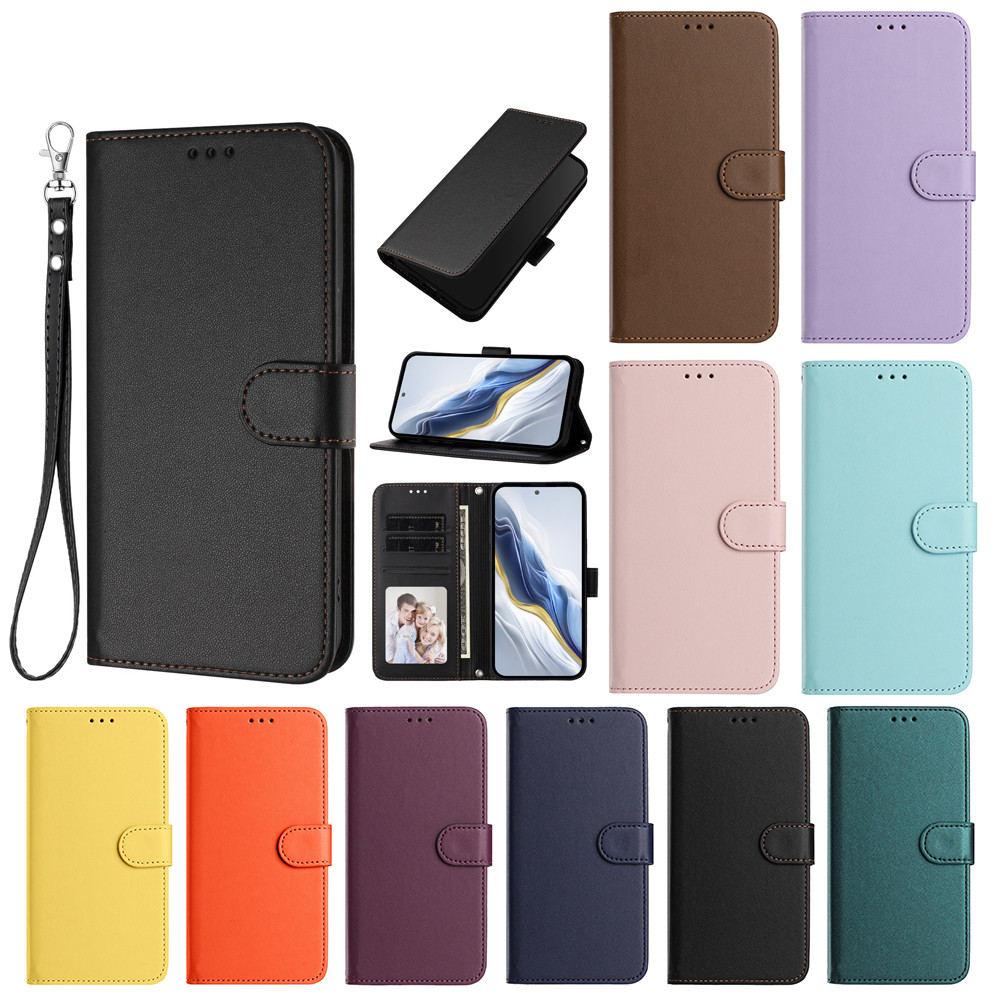 กระเป๋าสตางค์หนังหรูหราสําหรับ Motorola Moto G77 5G G56 G55 G54 G45 G35 G34 G24 Power 4G Stand Card 