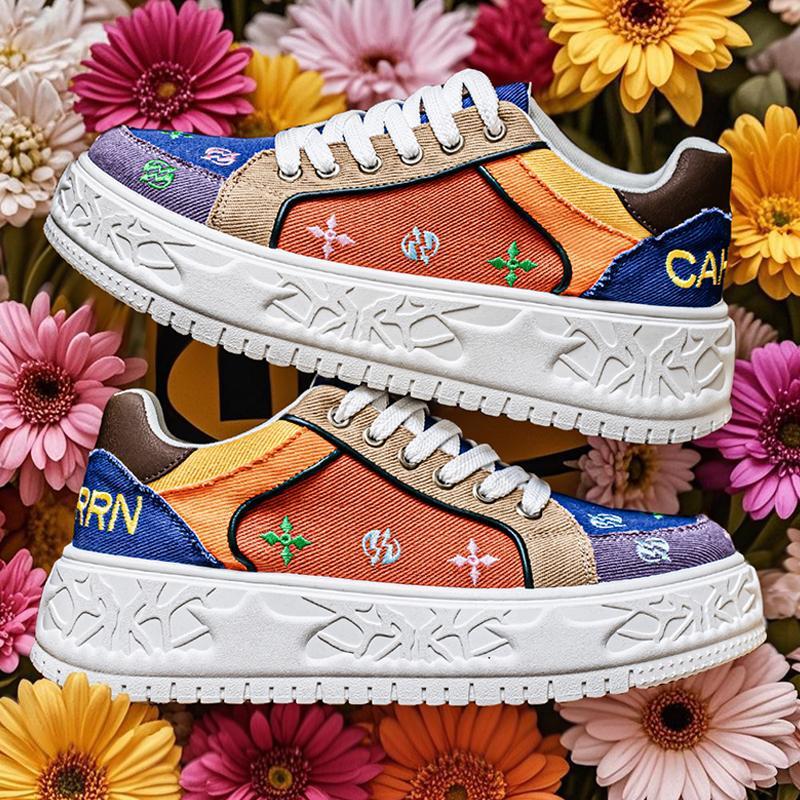 Street Wear Fashion Cloth Color Matching Mens Shoes 22 Summer Fashion High-End รองเท้าลําลองน้ําหนัก